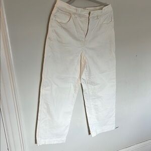 Madewell  White  perfect Vintage wide leg cropped jeans